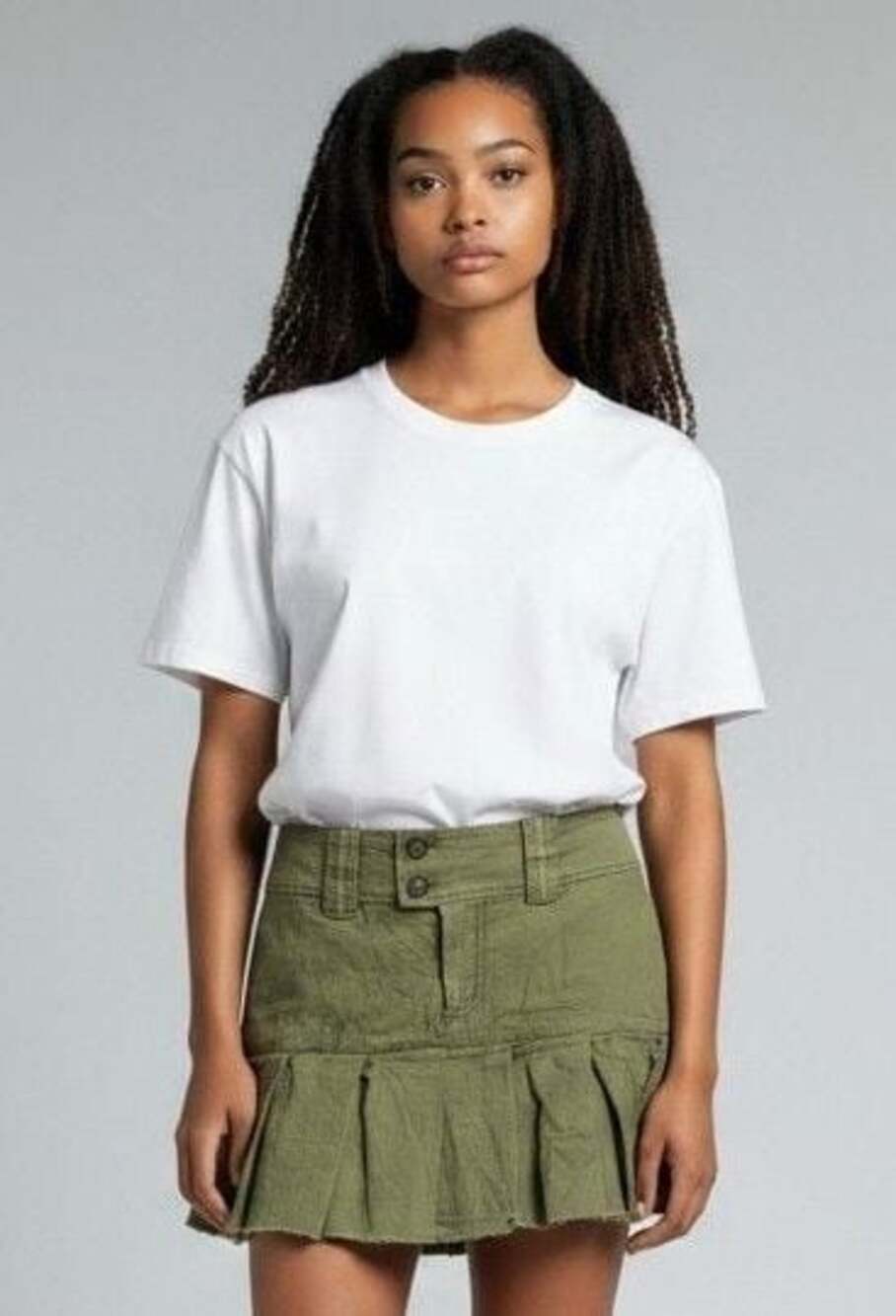 Urban Outfitters UO Raven Linen Pleated Mini Skirt Olive Green Size S